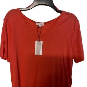 a loves a women’s M vneck orange t-shirt cotton short sleeve  Cotton Orange